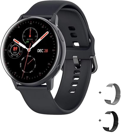 Smartwatch Lemfo SG2 Preto + 2 Pulseiras Metálicas + Película | Amazon .com.br
