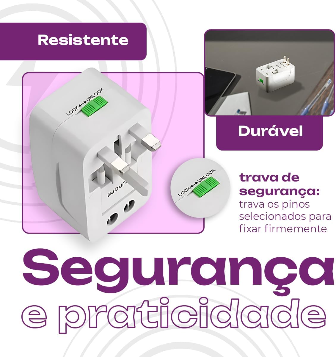 Kit 2 Adaptador Tomada Universal EUA Acessórios para Viagem Europa Americana para Brasileira Viagem Internacional Bivolt Compatível Com Estados Unidos Europa Inglaterra Padrão Internacional Kit 2 Adaptador Tomada Universal EUA Acessórios para Viagem Europa Americana para Brasileira Viagem Internacional Bivolt Compatível Com Estados Unidos Europa Inglaterra Padrão Internacional