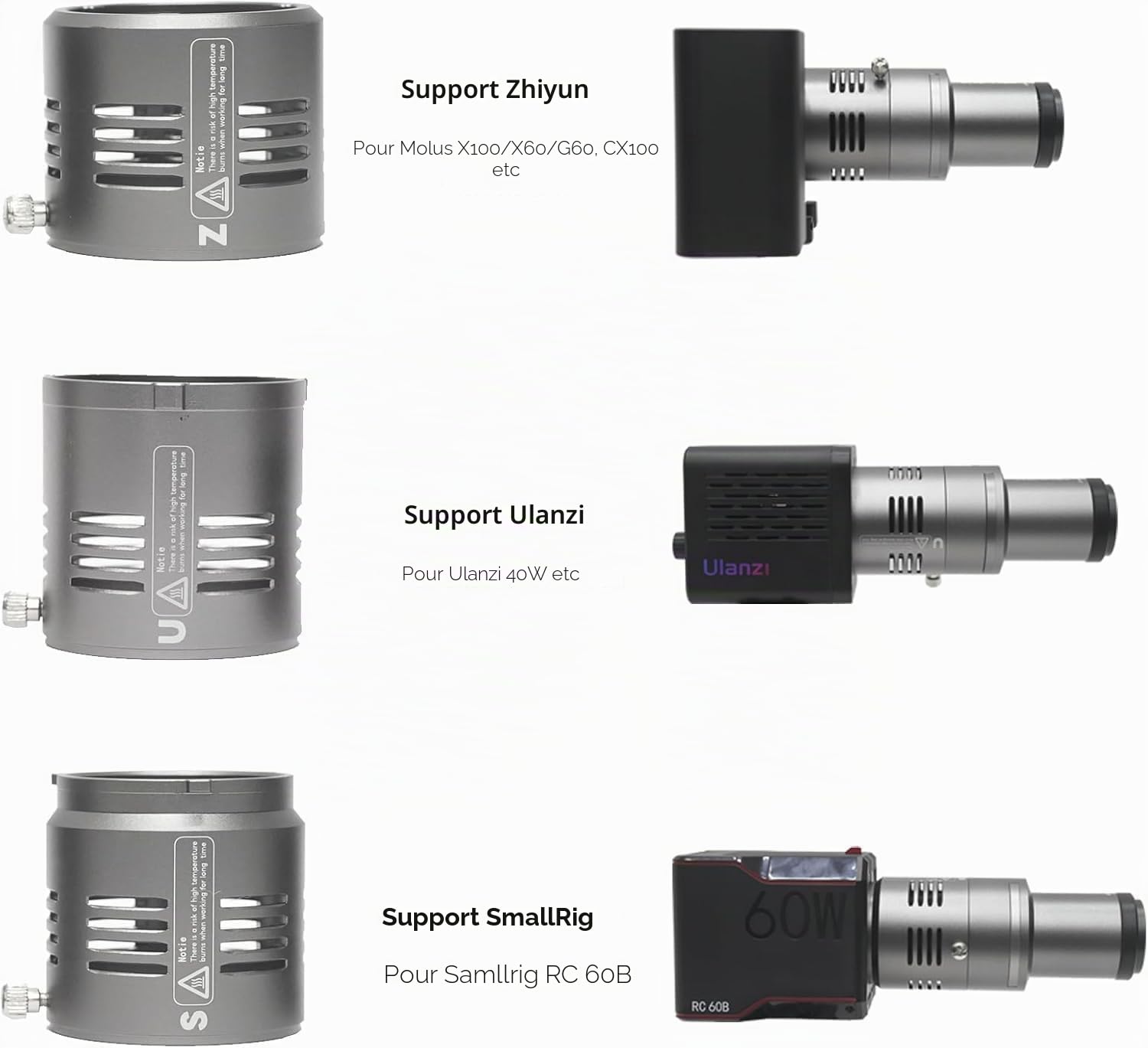 DF DIGITALFOTO Mini Snoot Optique Conique avec Support Zhiyun/Ulanzi - 19 Gobos - Cadre Magnétique - Compatible avec ZHIYUN CINEPEER CX100, Ulanzi L023, COLBOR Wonder W100