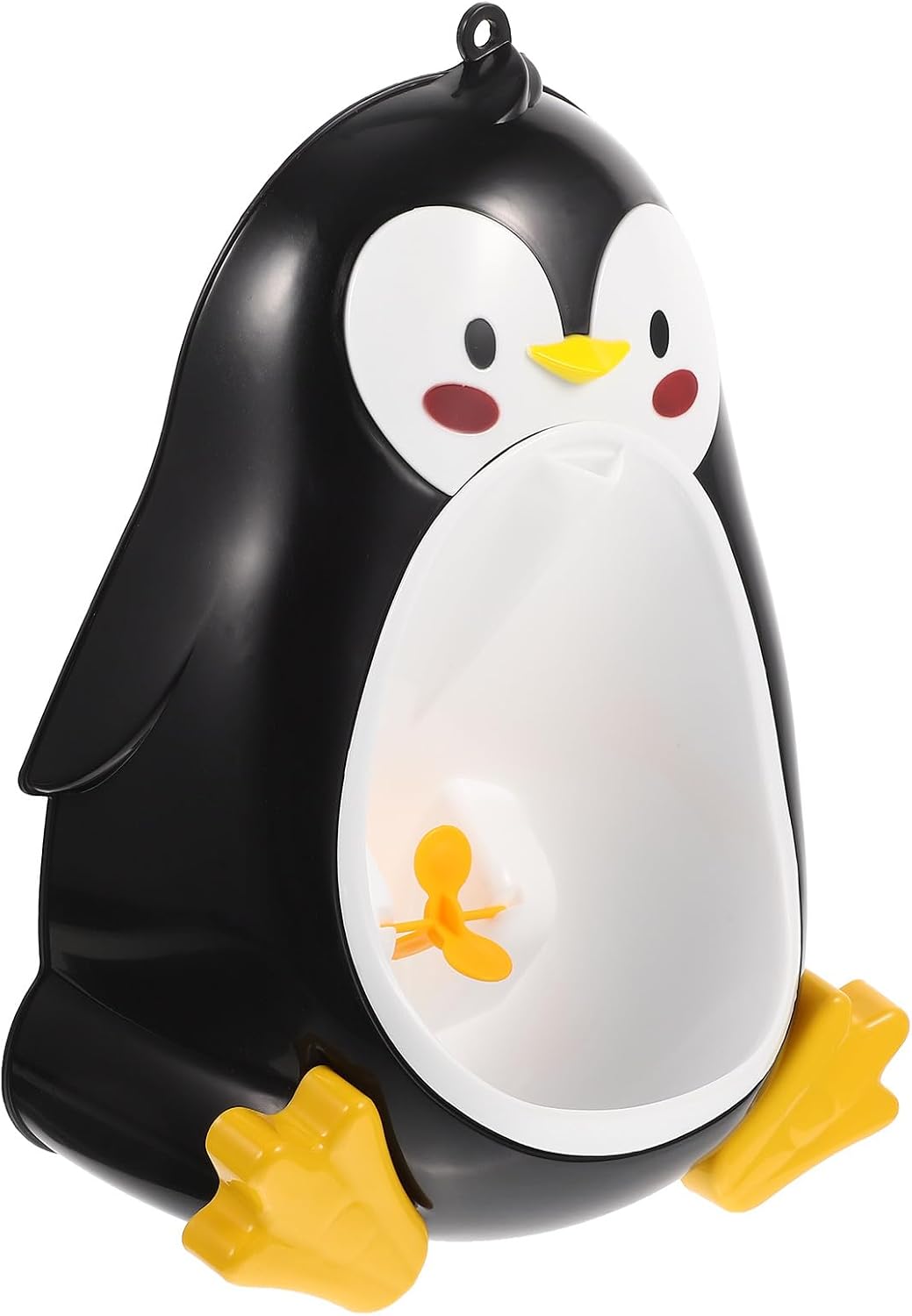 ERINGOGO Penguin Wall-Mounted Training Urinal for Boys Potty Training Toilet Black Potty for Bathroom Use