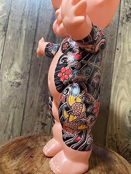 木彫りのキューピーさん 入れ墨キューピー 和彫キューピー タトゥー - メルカリ