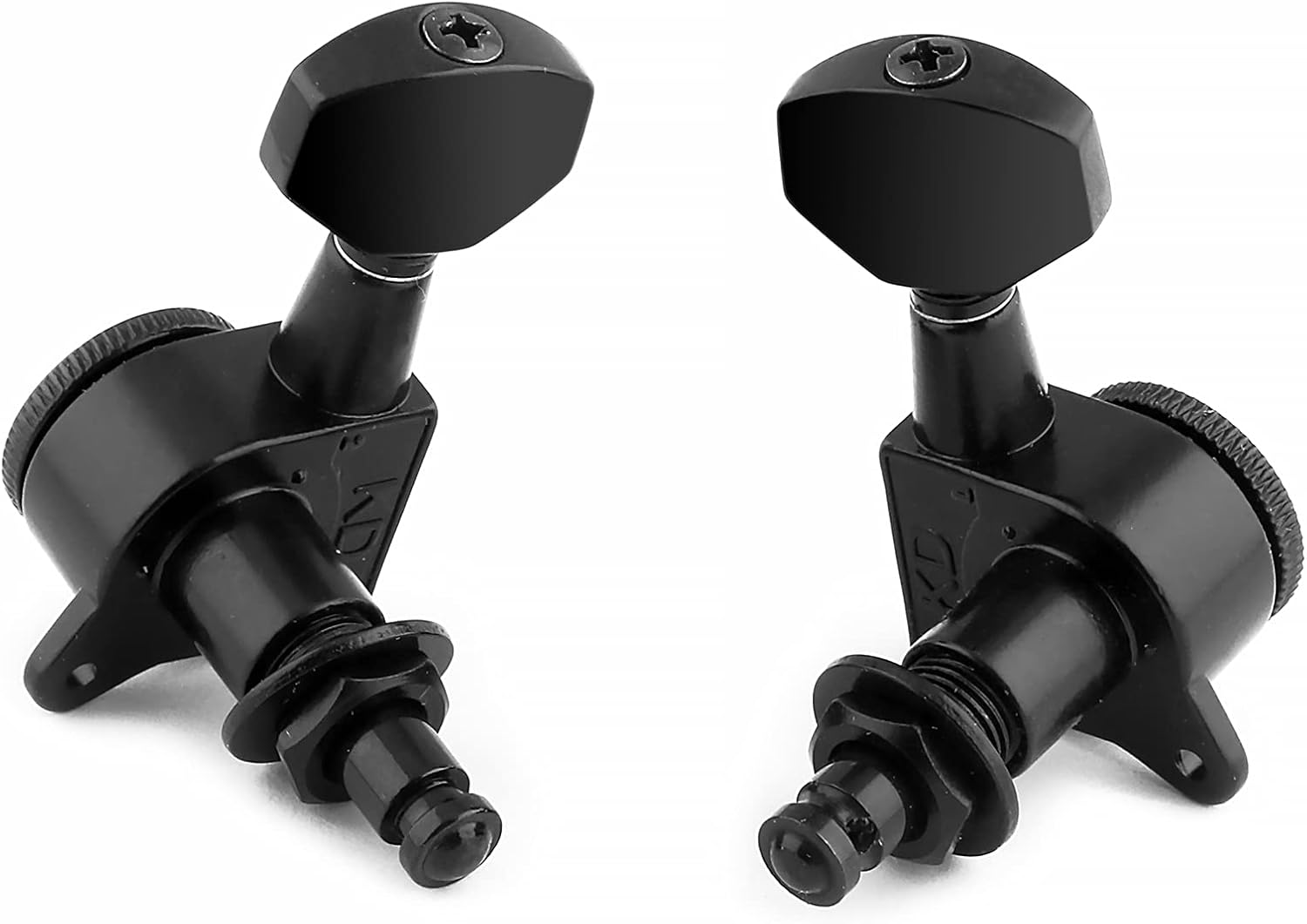 Rubatone Locking Guitar String Tuning Pegs Sealed Guitar Machine Heads Tuners Tuning Keys 1:18 Gear Ratio 3 Left 3 Right for Electric Guitar or Acoustic Guitar Black.