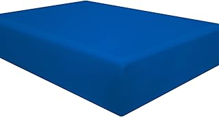NTBAY 100% Brushed Microfiber Double Fitted Sheet, 1800 Super Soft and Cozy, Wrinkle, Fade, Stain Resistant 12" / 30cm Deep Pocket Fitted Bed Sheet, Royal Blue