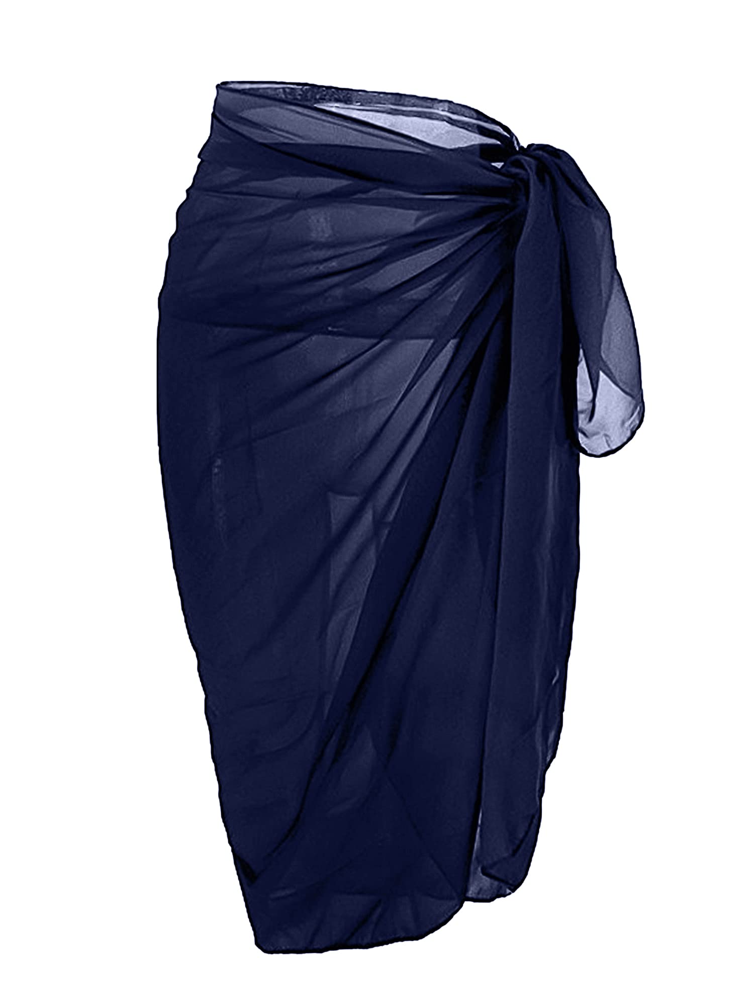 BLURBE Playa Sarong Wrap – Ropa de playa para mujer Pareo de gasa traje de baño cruzado faldas de playa para mujer
