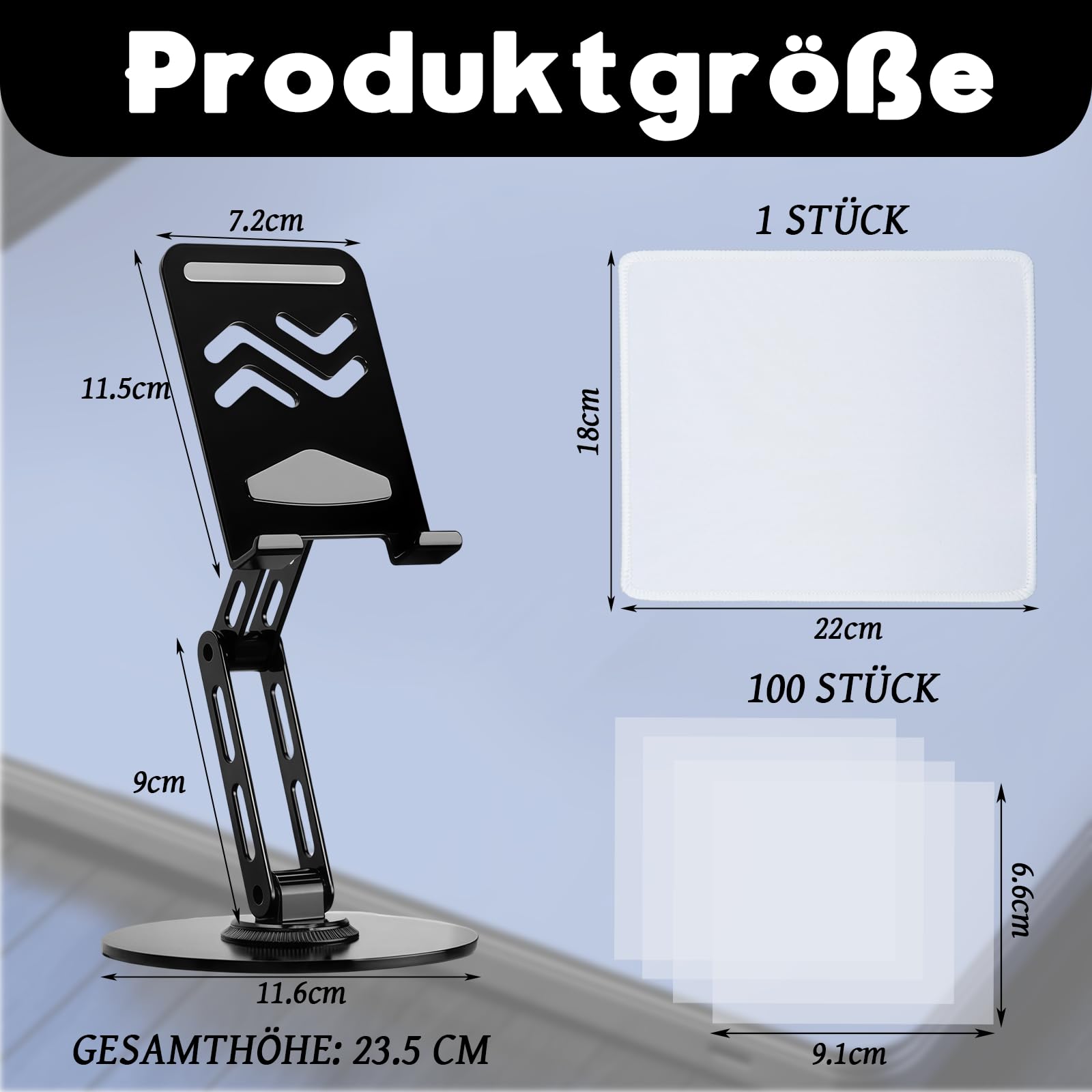 KASURE ScanBox für MTG TCG Karten,Faltbarer Sammelkarten Scanner Ständer mit verstellbarer Handy Halterung aus Carbonstahl,inkl.100 Kartenhüllen und Scan Pad,kompatibel mit ManaBox