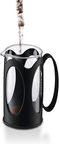 Miniatura 10 de Bodum 10683-01 Kenya Cafetera de prensa francesa, vidrio borosilicato, 4 tazas (0,5 L), color negro