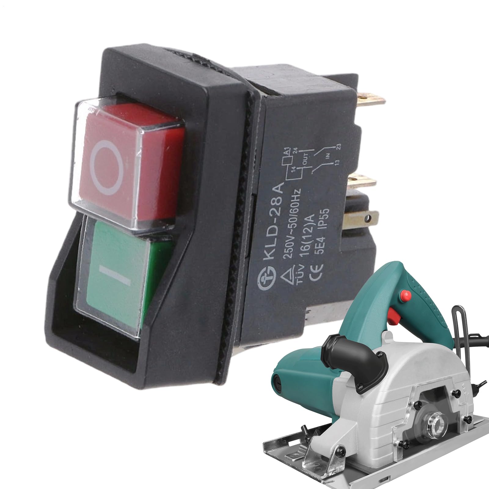 Botón magnético impermeable de 4 pines con corte de seguridad electromagnético y carcasa de PVC 8