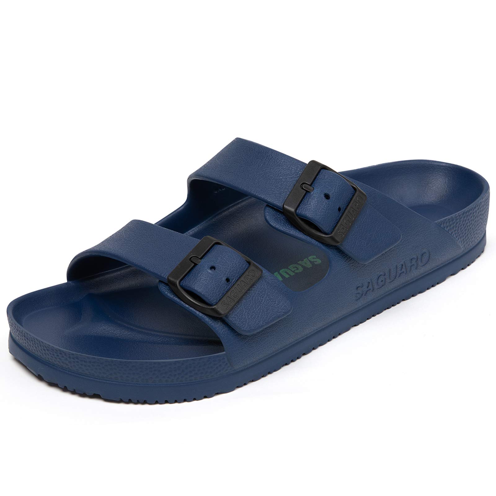 SAGUARO Men's Women's Comfort Double Buckle Sandals Lightweight Adjustable EVA Sandals with Rubble Sole