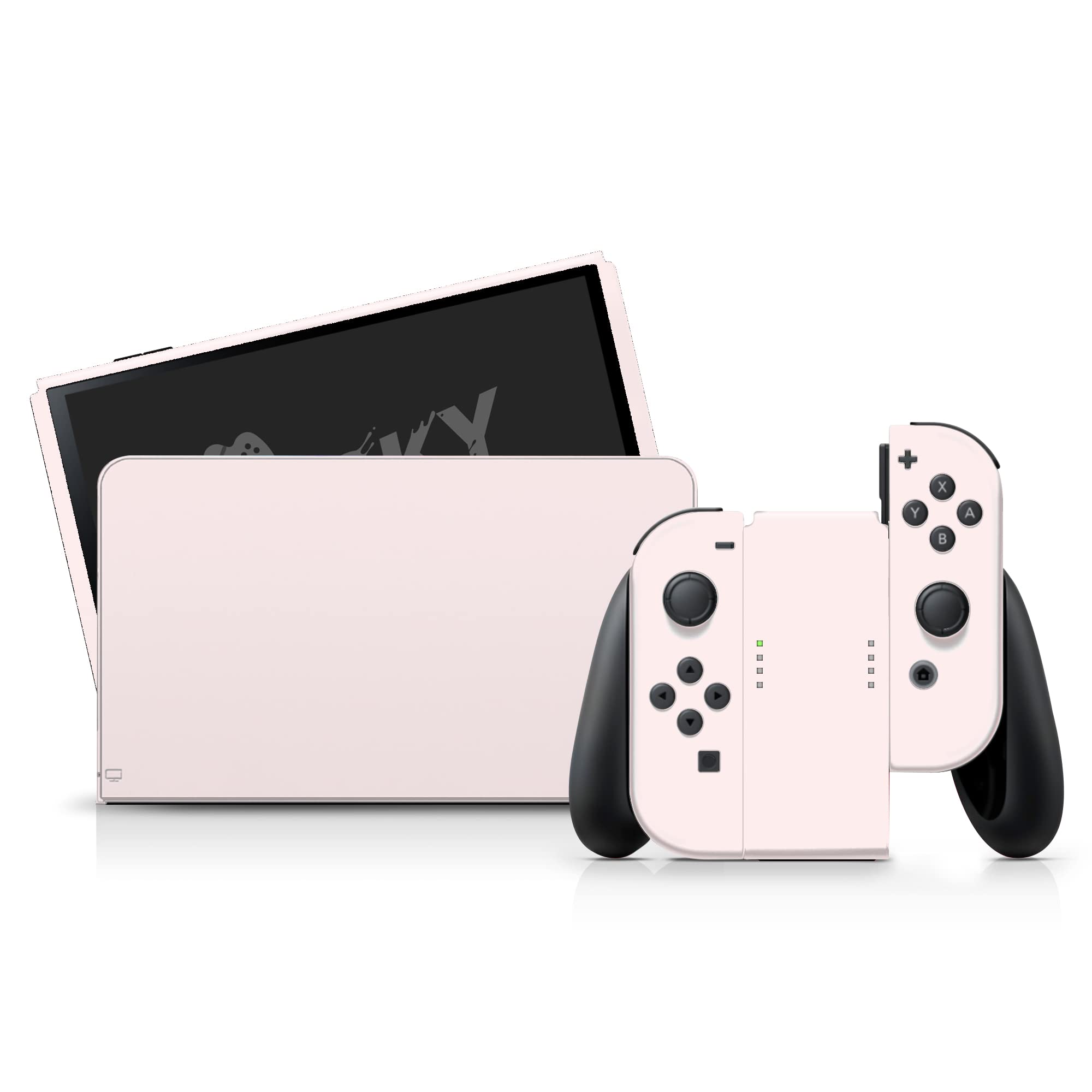 Tacky Design Pelli classica tinta unita per Nintendo Switch OLED Skin- Vinile 3M Nintendo Switch OLED Accessori Set - Colore semplice per Console, Dock, Joy Con Wrap - Decalcomania Full Wrap (rosso)