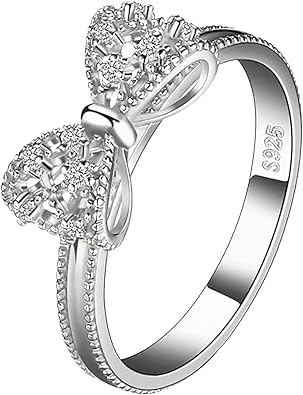 Haul Store Clearance Warehouse Deals Cute Rings For Women Sterling Silver Cubic Zirconia Dollar Items Return Pallets For Sale Liquidation White Gold Plated Engagement Jewelry Birthday Mini Gifts