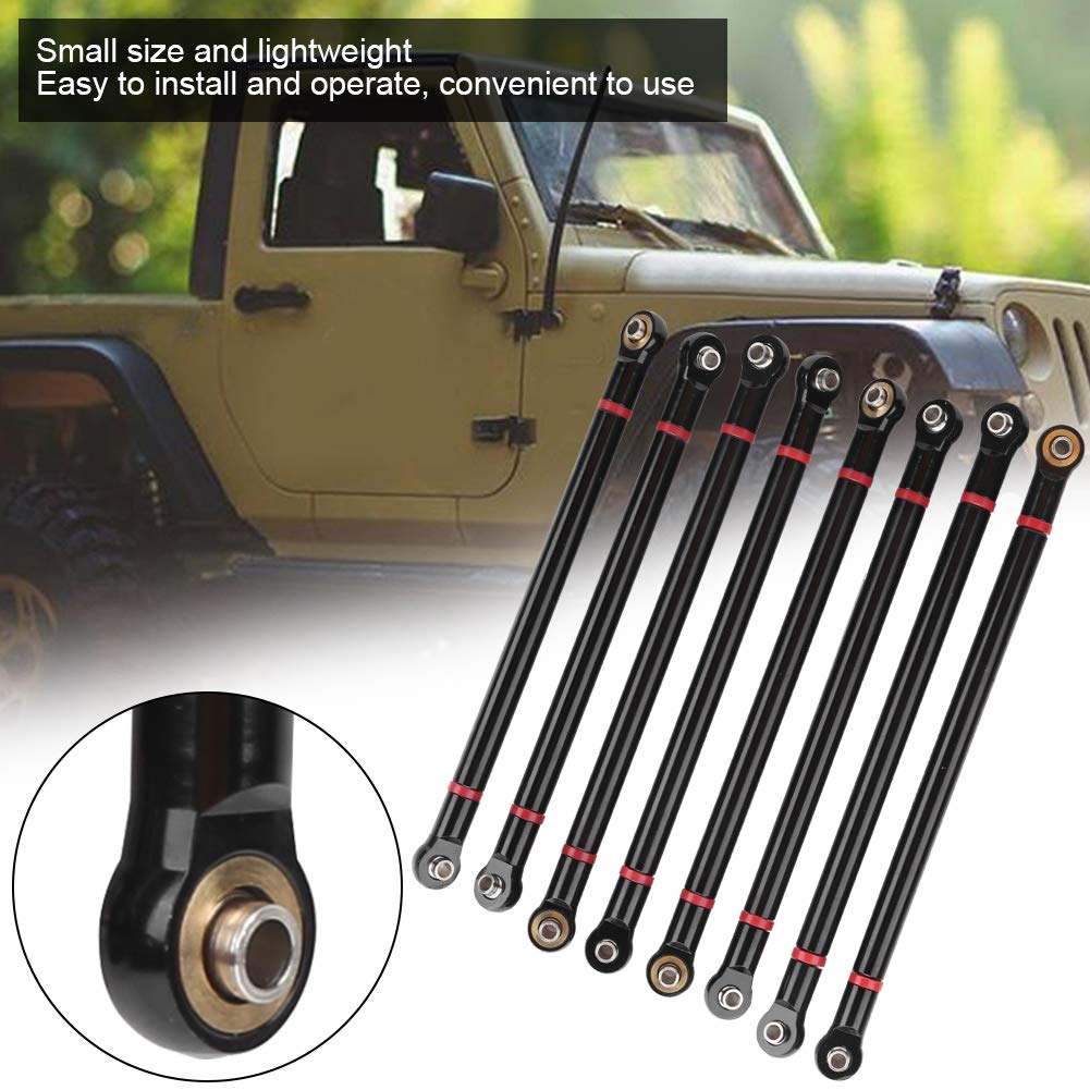 keyren Varilla de enlace de oruga, fácil de instalar y operar, simulación de alta tamaño pequeño y ligero 1/10, para Axial SCX10 313 mm distancia de eje (negro)