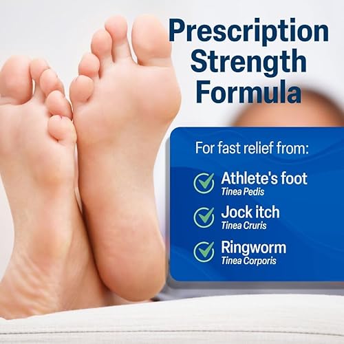 Miniatura 5 de Crema antifúngica de clorhidrato de terbinafina 1% – Crema para pie de atleta de fuerza extra, alivia la picazón y el ardor, cura la mayoría de