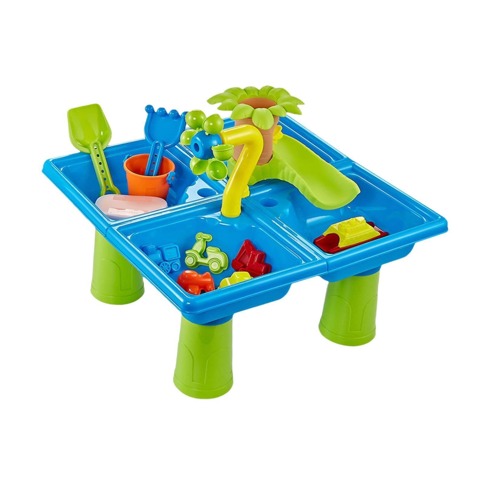 Garende Kids Sand Water Table,Sandbox Table,Water Sand,Activity Table,Water Table,Activity Sensory Playset for Boys,Backyard