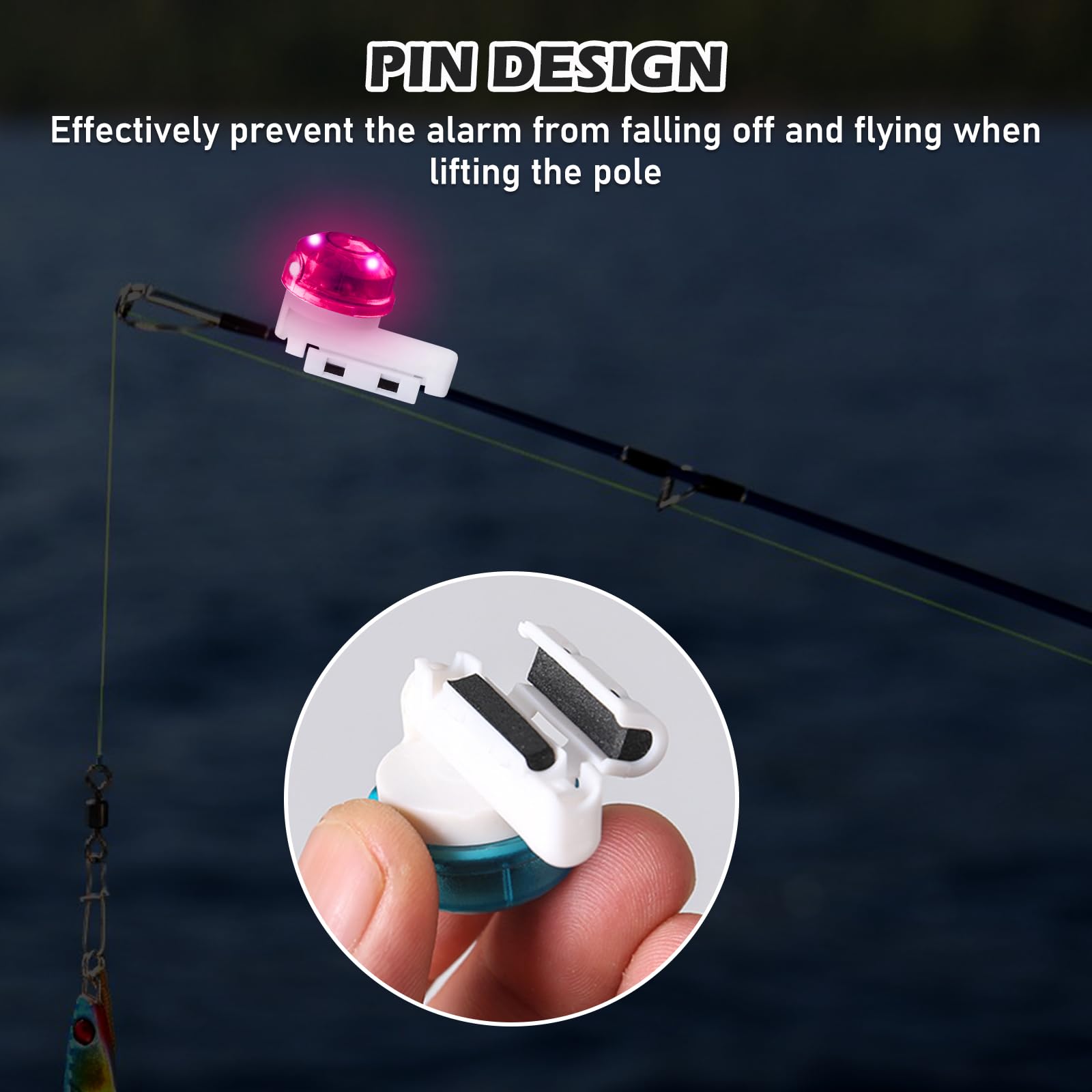 BORDEAG Elektronische Bissanzeiger 4er Set - LED Alarm Für Nachtangeln Mit Akku