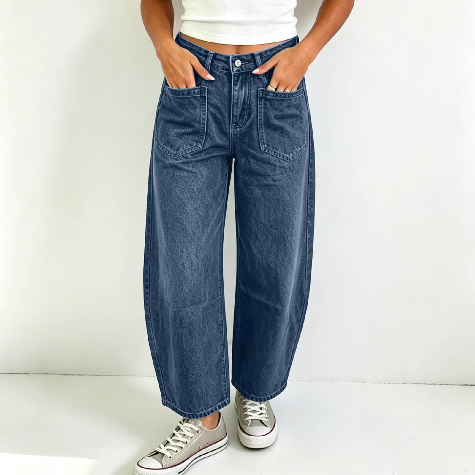 Street Style Loose Fit Denim Jeans for Casual Wear Everyday Comfort