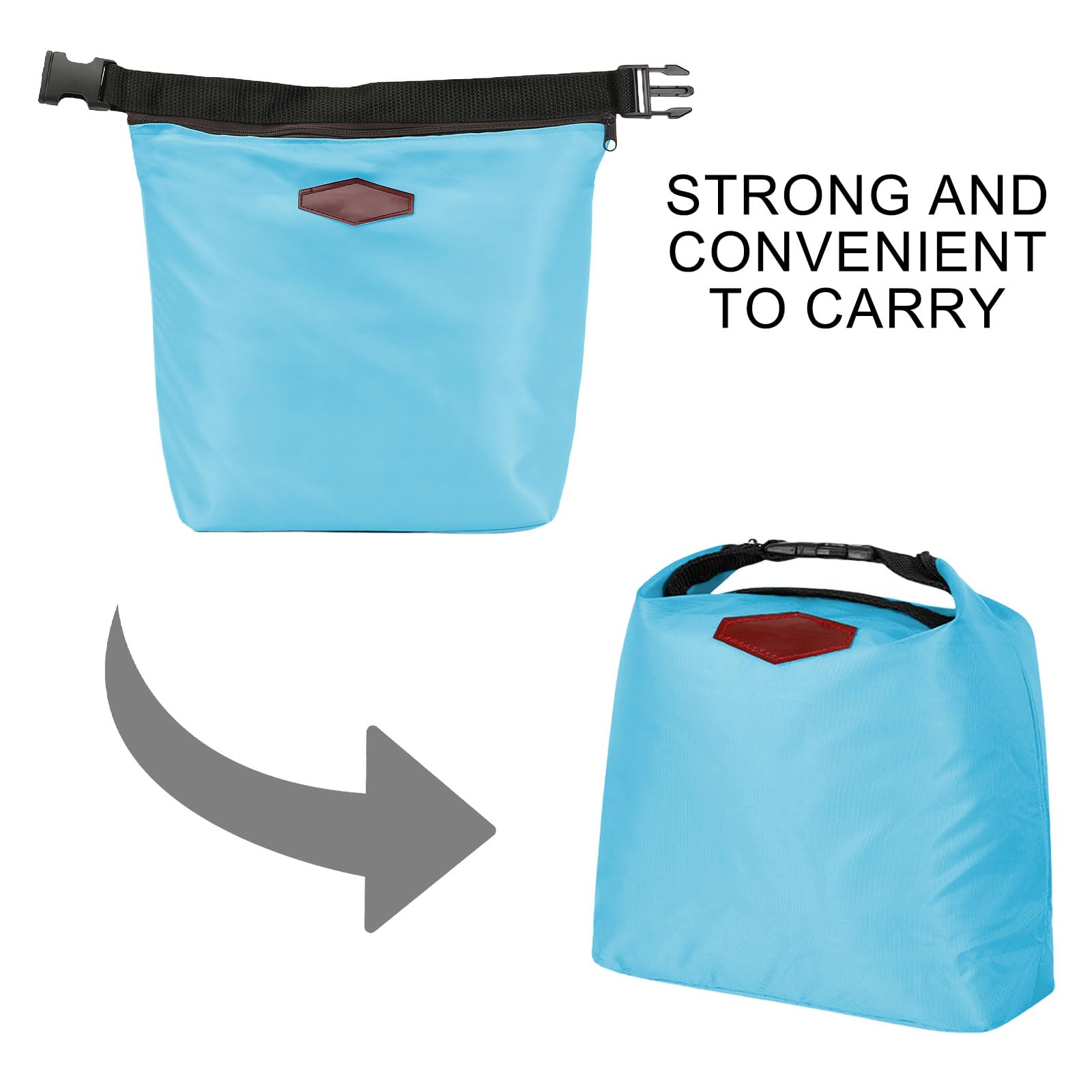 SSKHE Cool Bag, Thermal Insulated Bag, Small Lunch Bags with Zipper, Portable Lunch Box, Outdoor Picnic Bags - Image 4
