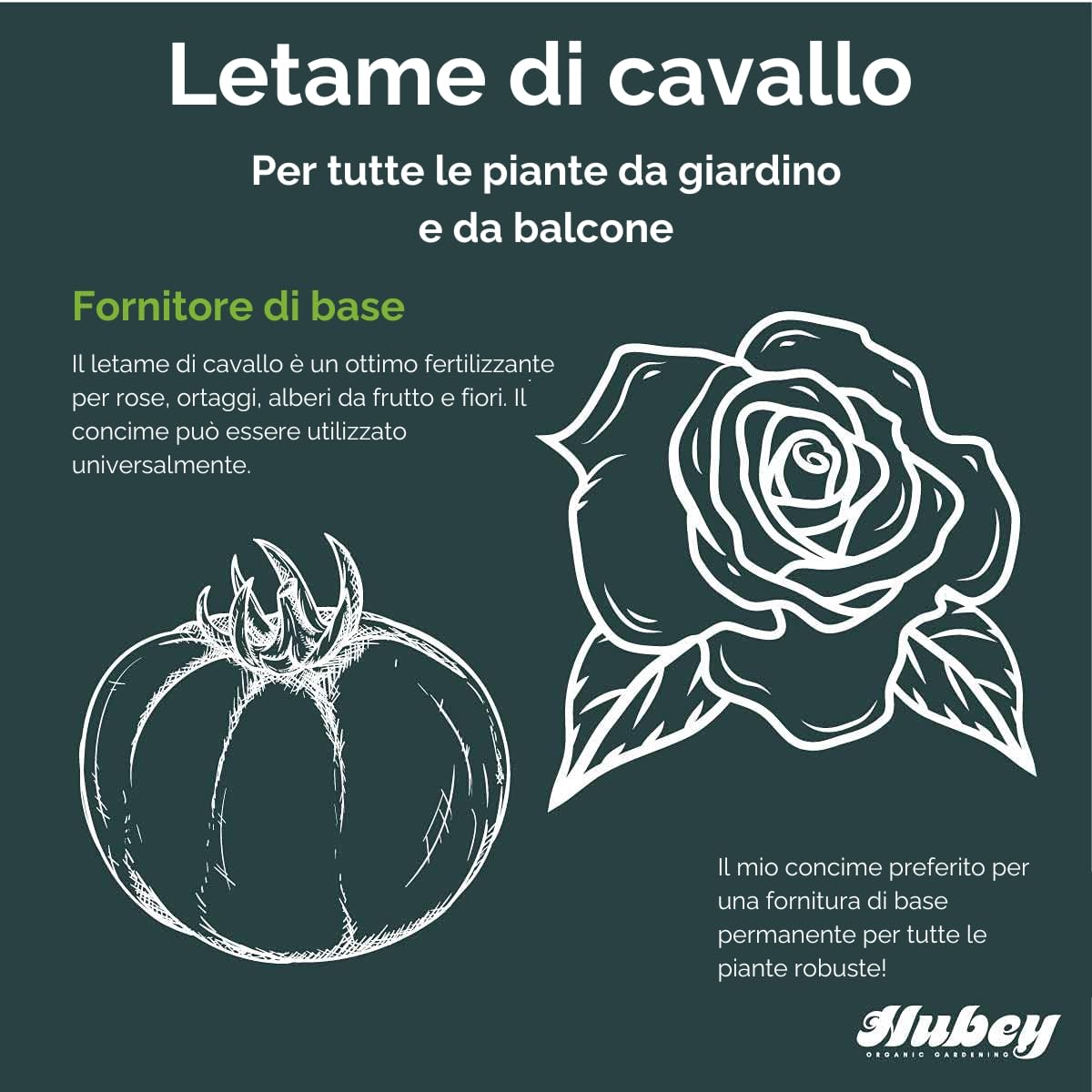 hubey - Fertilizzante Biologico per Cavalli Fertilizzante Biologico per Fiori per Cavalli, Fertilizzante Organico, Fertilizzante Naturale Biologico (6 kg)