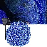 ✨ 【Guirlande lumineuse LED à énergie solaire super brillante Br: 22M, avec 200 ampoules LED super brillantes. Quand la nuit tombe, la guirlande lumineuse solaire brille pour apporter confort et ambiance festive. S'allume automatiquement la nuit et s'éteint le jour. La guirlande lumineuse étanche idéale pour le jardin, la terrasse, la chambre à coucher, le salon, la cour, les mariages, les fêtes de fin d'année.