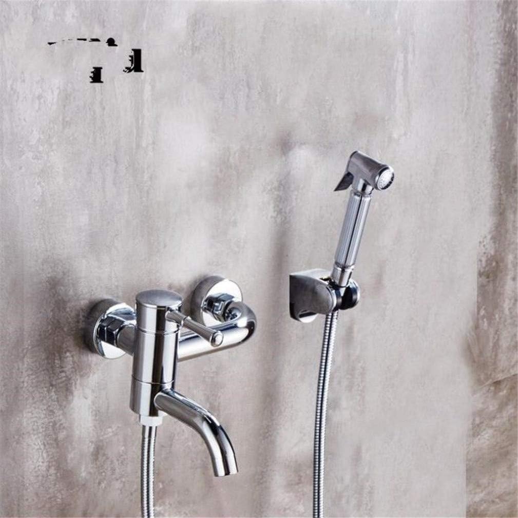 LUNEZY Toilet Bidet Faucet Set Hot and Cold Bathroom Toilet Shower Chrome Wall Mounted Spray Gun Nozzle Bidet Faucet Anal Cleaning Ass Bidet Dusche Shattaf