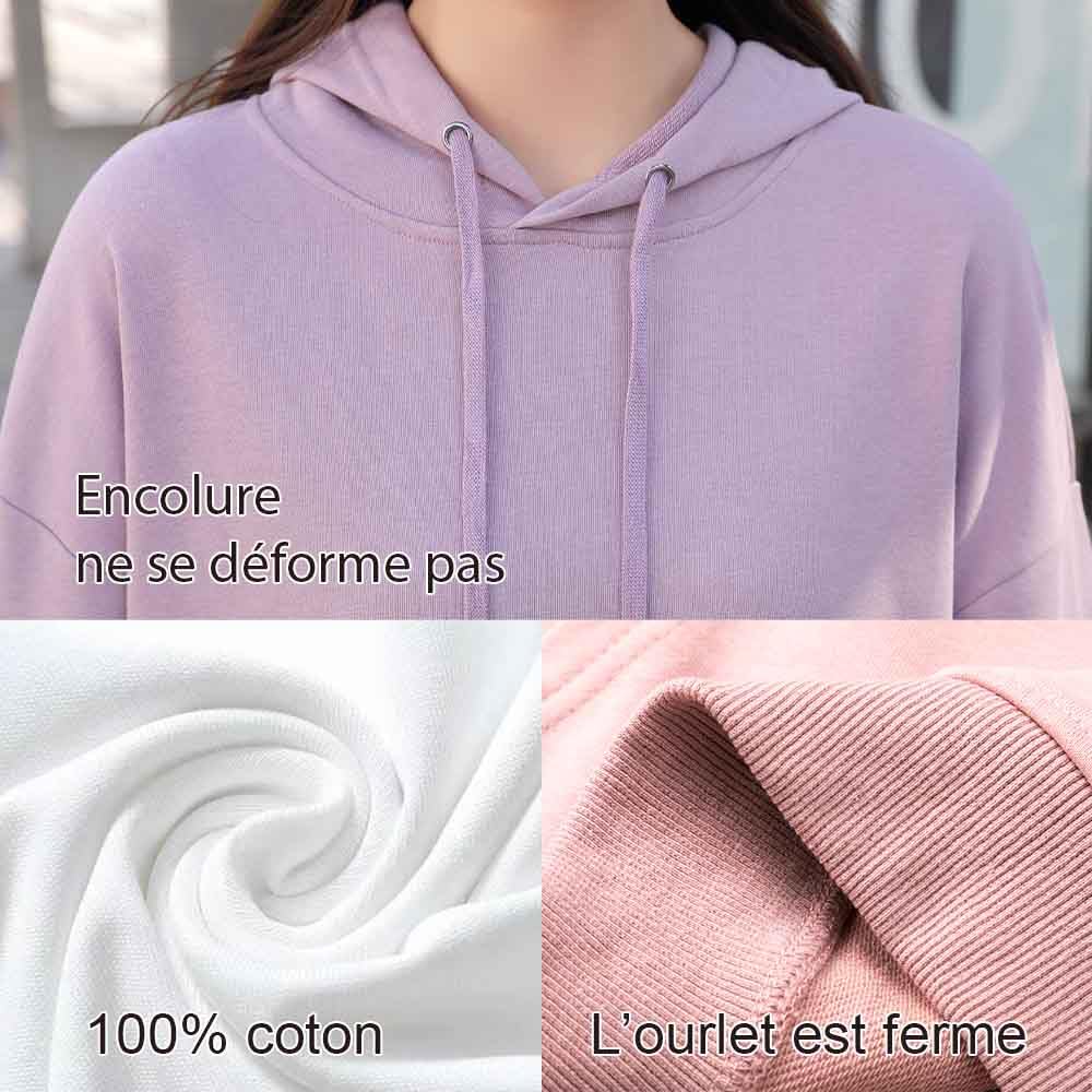 COOZEBRA Pull Personnalisé, Sweat personnalisé pour Homme Femme Adulte, Pull Personnalisable avec Texte, Photo ou Image