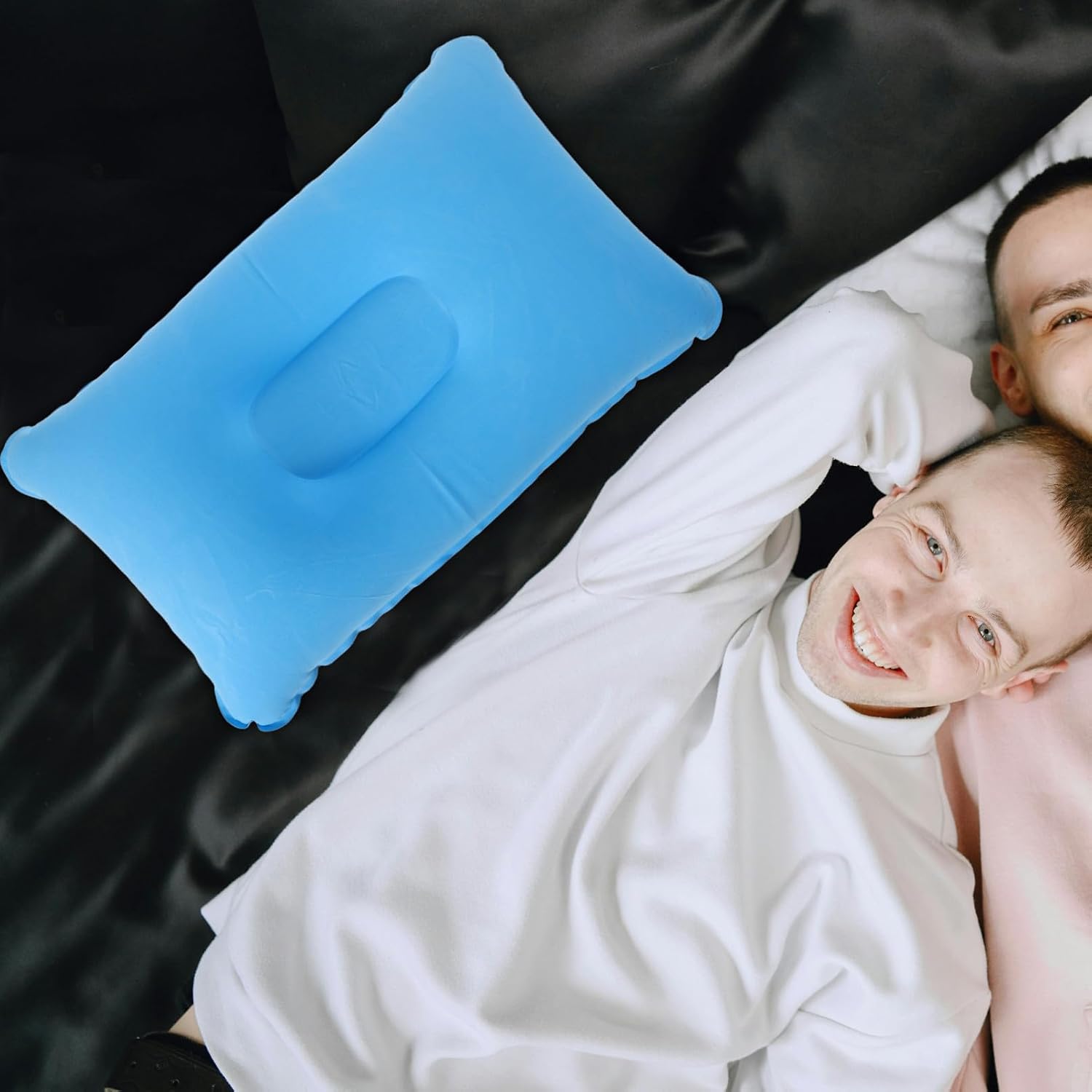 Wakauto Inflatable and Material Support Carry Easy Comfortable for Pillow Square Blow with Camping Travel and Outdoor Camping Use