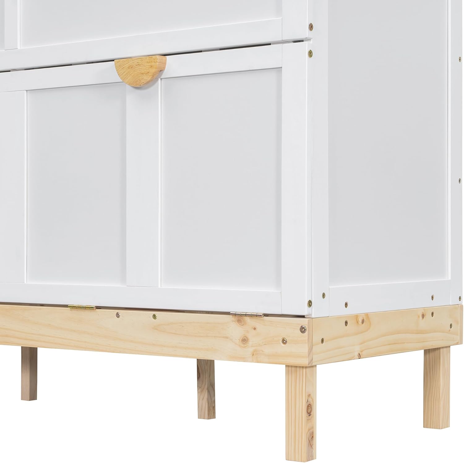 Ball & Cast Murphy Bed Cabinet Queen Size,Wood Wall Hideaway Platform Bed Chest with Built-in Charging Station and Desktop,Can Be Used As Cabinets,Space-Saving,for,Dorm,Apartment,Studio,Office,White
