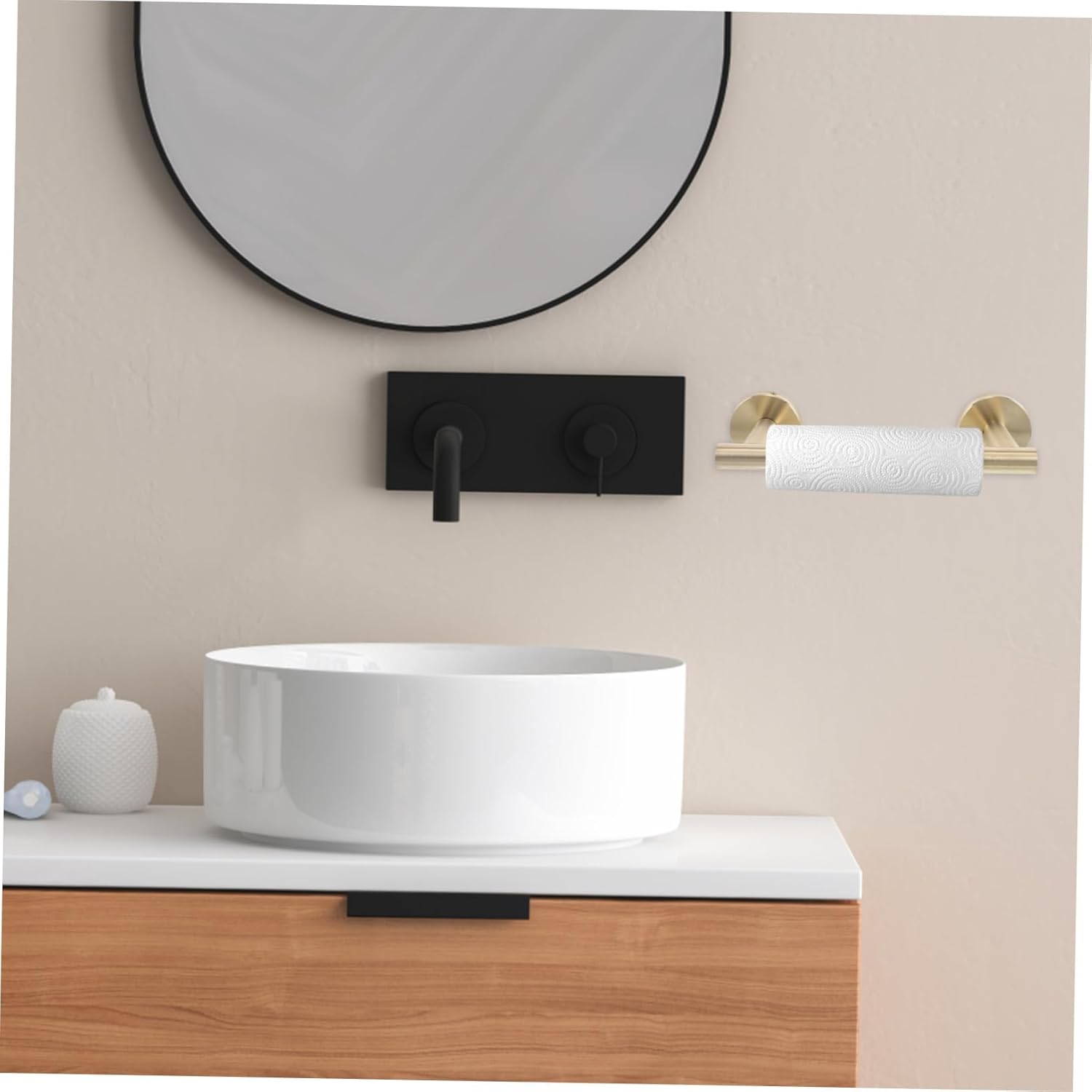 Gold Wall - Mount Toilet Paper Holder, Minimalist Bathroom Accessory for RV, Camper & Home,Golden