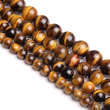 Natural Round AA Tiger Eye Agate Loose Stone Beads Bulk for Jewelry Making 4MM, 6MM, 8MM, 10MM,12MM 12mm