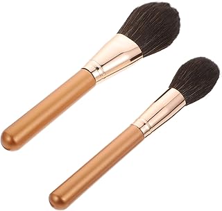 2 brochas de maquillaje esponjosas con mango ...