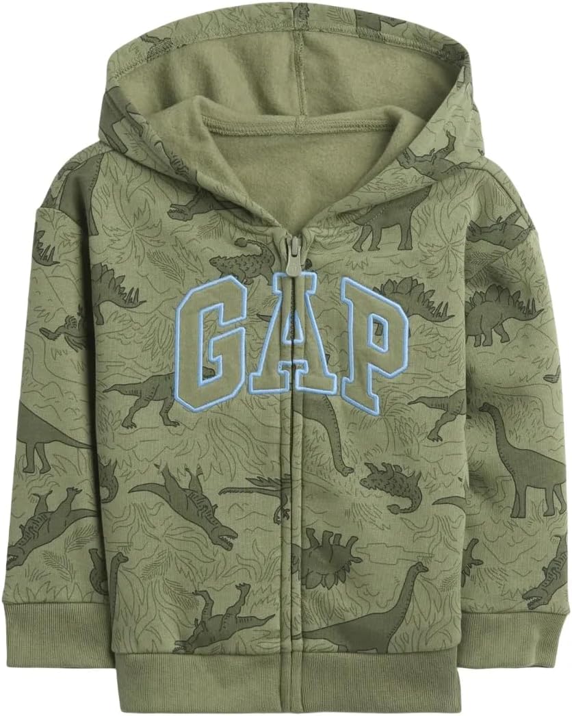 GAP Baby Boys' Logo Hoodie Hooded Full Zip Sweatshirt
