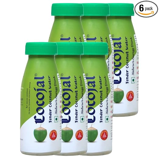 Cocojal Natural Tender Coconut Water | No Added Flavours | No Added Sugars | Not from Concentrate | 200ml (Pack of 6)