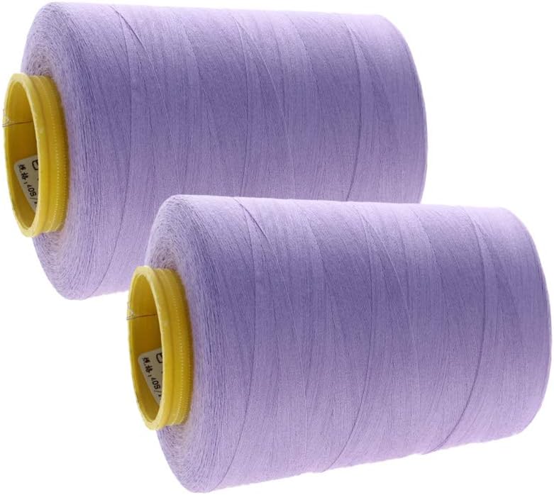 Othmro 2Pcs Polyester Sewing Thread 402 Serger Machine Thread 8000 Yards Each Spools Embroidery Thread Connecting Serger Thread for DIY Sewing Machine and Hand Repair Works Violet 192