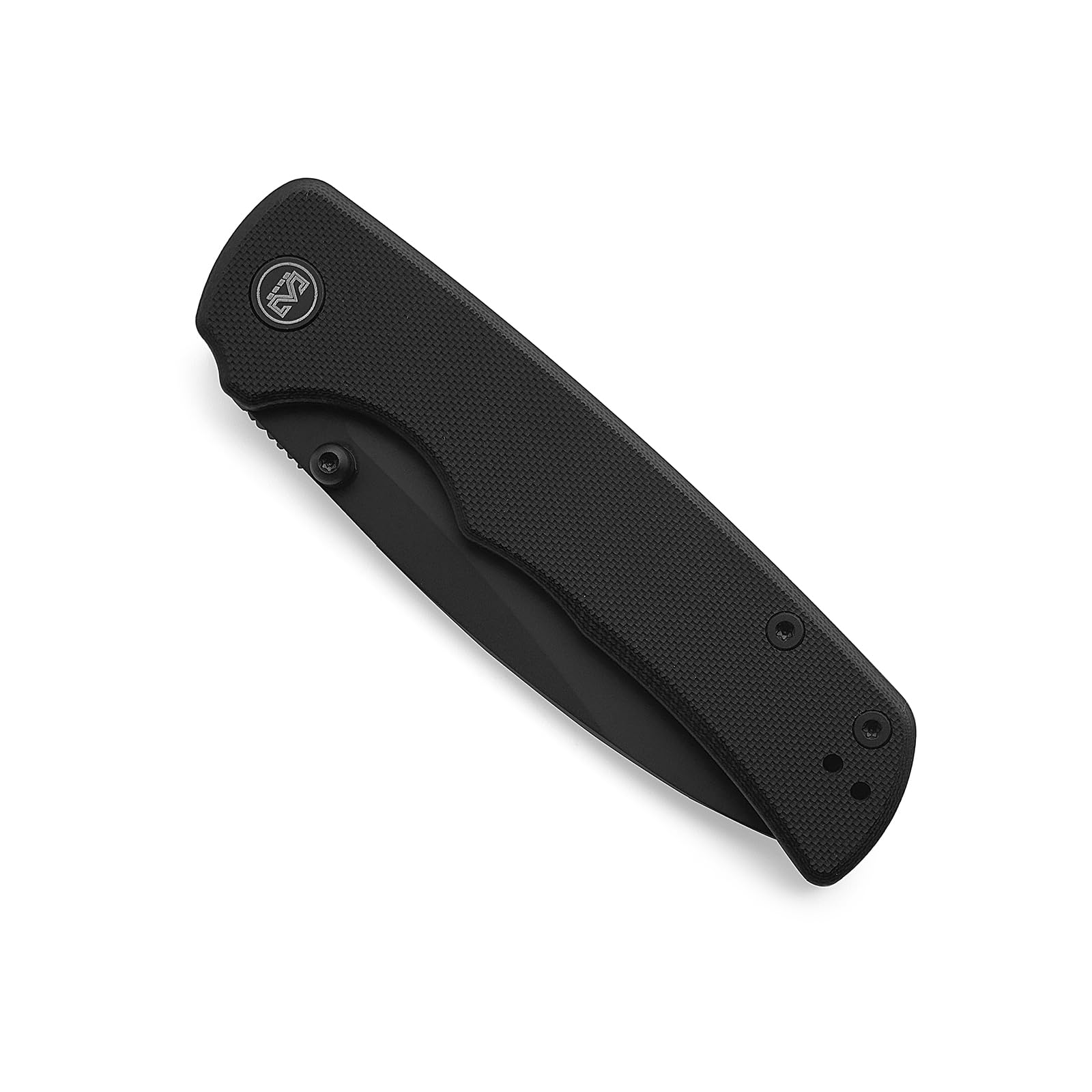 M Miguron Talism L Folding Knife 3.5 Inches Black PVD 14c28n Blade Black G10 Handle Deep Steel Carry Clip Hiking Camping Pocket Knife MGR810IILBK