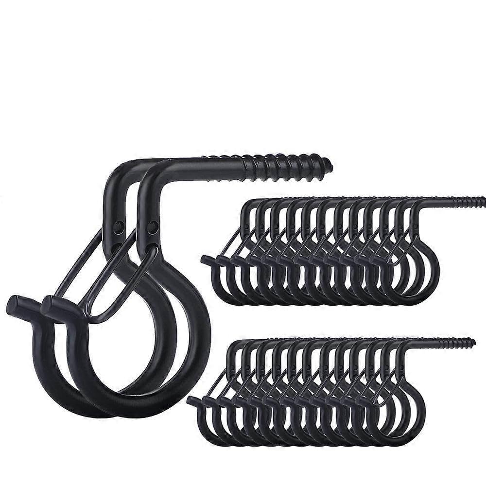 JOYHAPPST Sunrain 24 PCS Screw in Hooks Outdoor String Lights Safety Screw Hook Ceiling Hooks with Safety