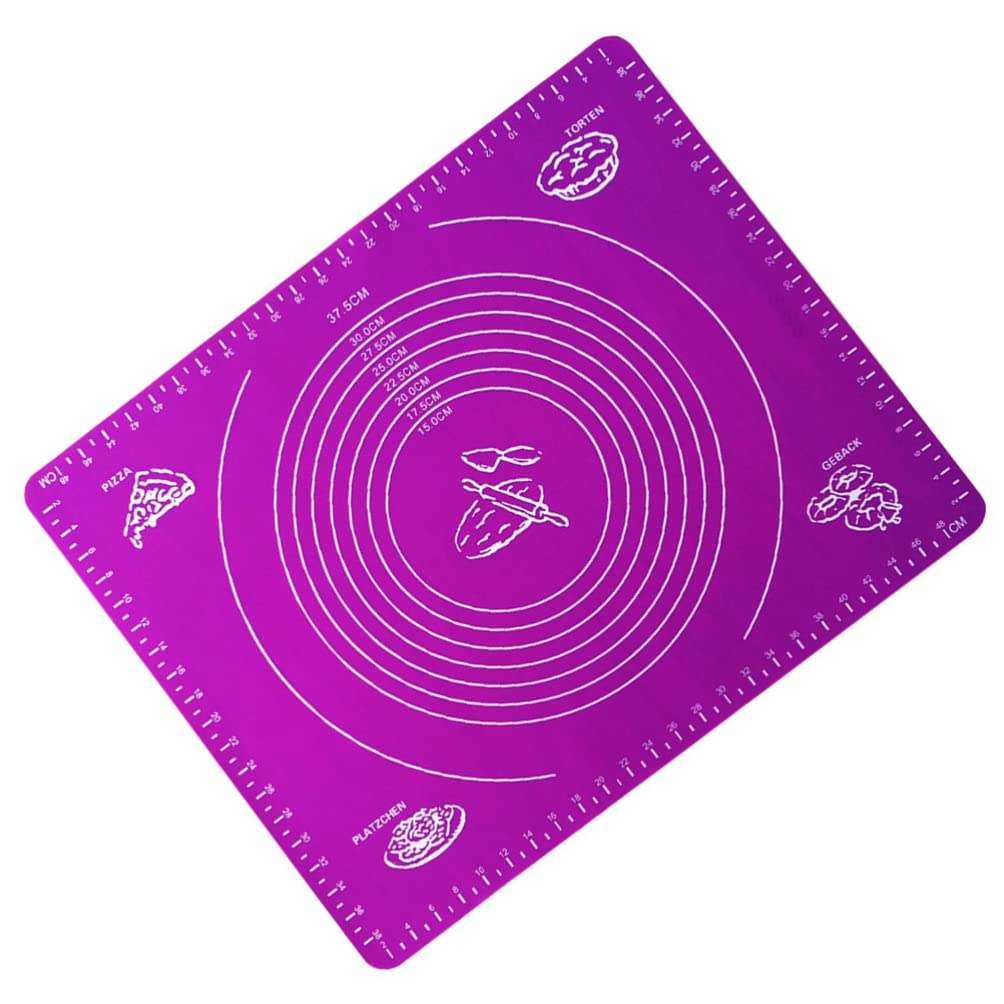 Tappetino per Impastare in Silicone 50x40 Cm con Misure, 2 Pezzi