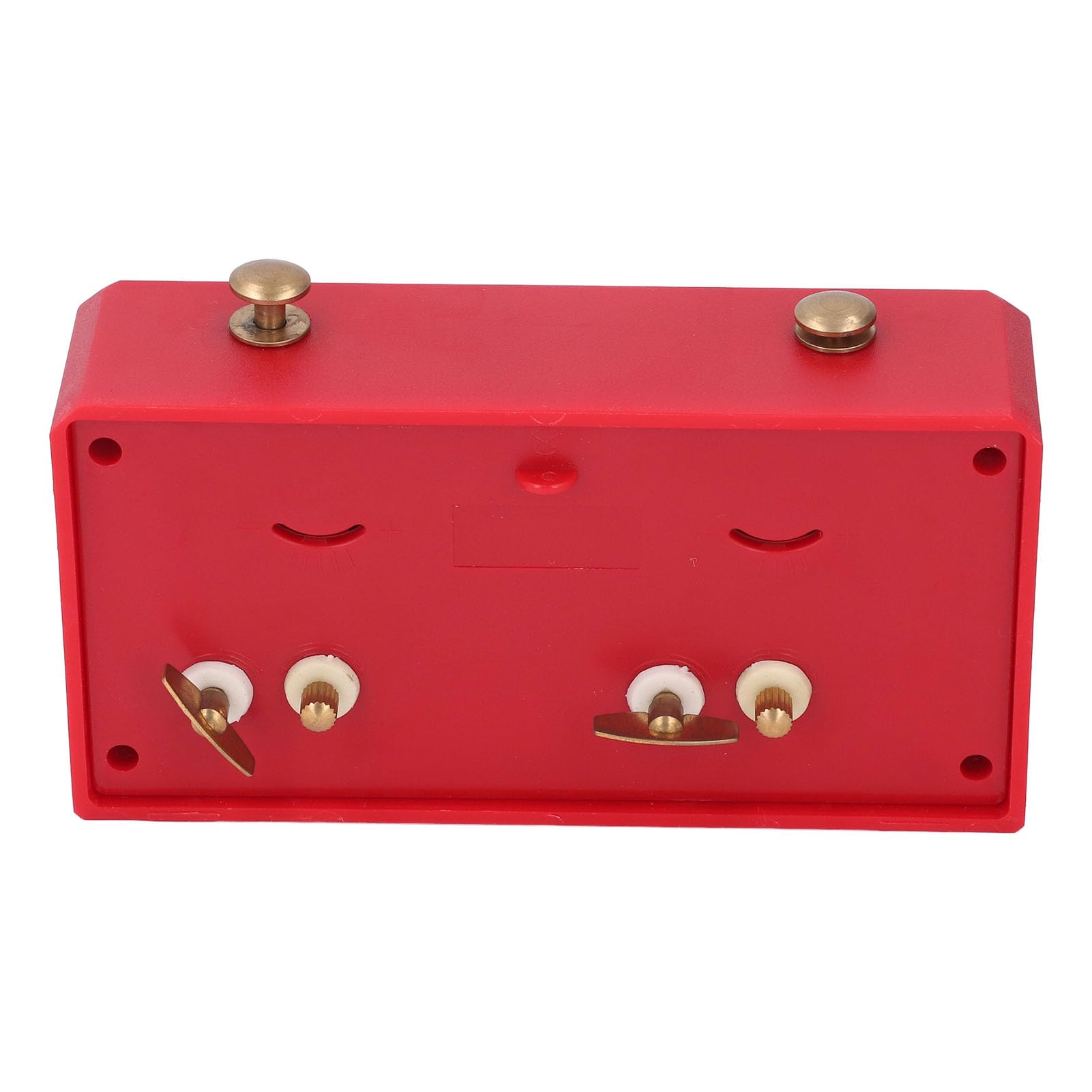 Mechanischer Schach-Timer, Professionelle Vintage-Uhr für Schachspiele, Tragbar, Langlebiges ABS-Eisen-Design, 15,4 X 5,5 X 9 cm (Rot)