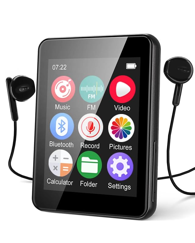 64GB MP3 Player with Bluetooth 5 3 Portable Music Player 2 4 Full Touchscreen with Speaker FM Radio