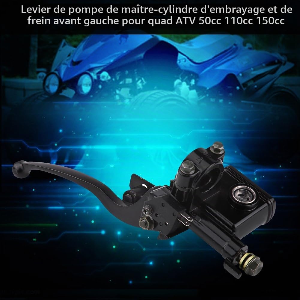 Akozon frein avant gauche maître-cylindre 7/8 "22mm avant gauche frein embrayage maître-cylindre levier pompe pour Quad Bike ATV