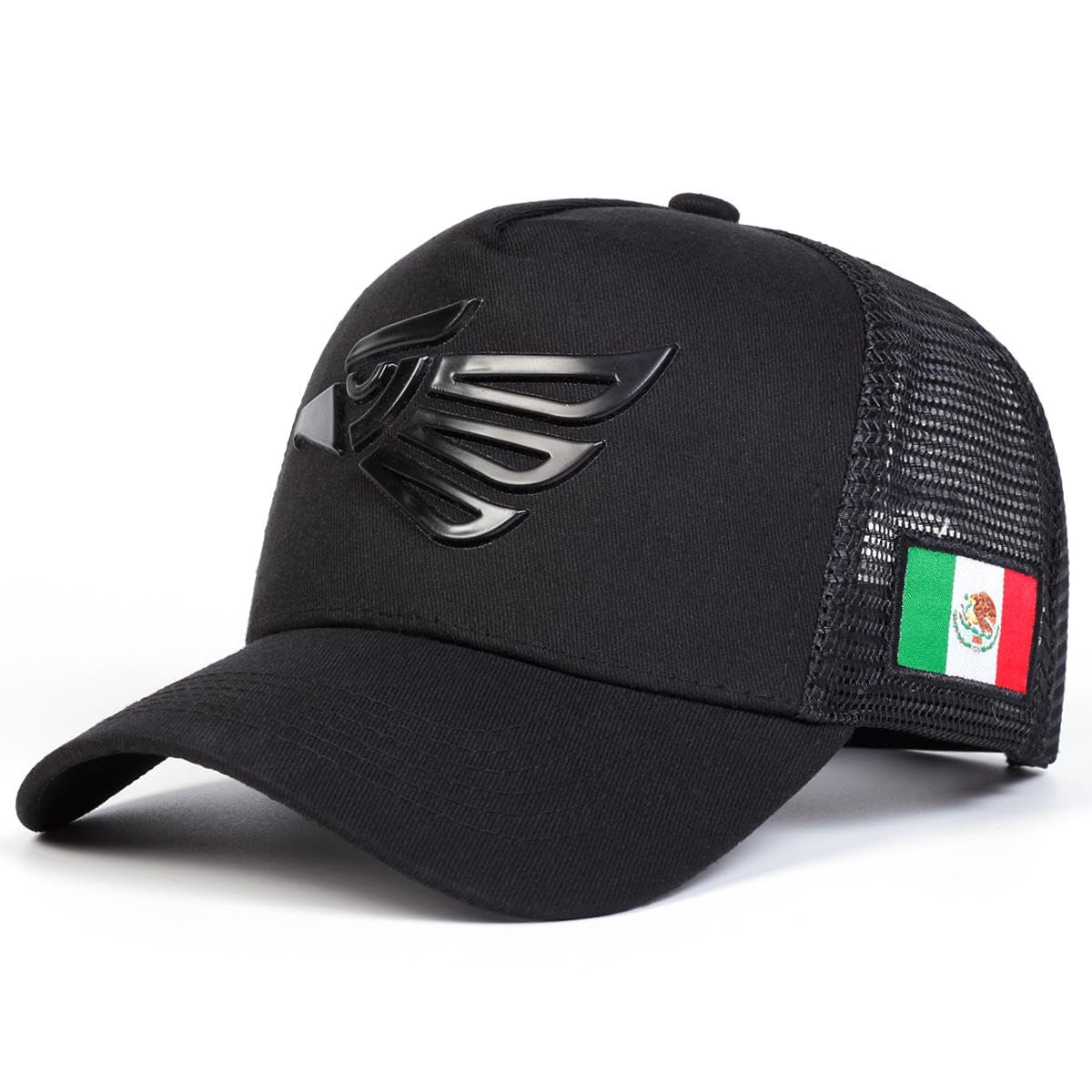 Mexican Flag Cap with 3D Eagle Label, Adjustable Snapback for Men and Women