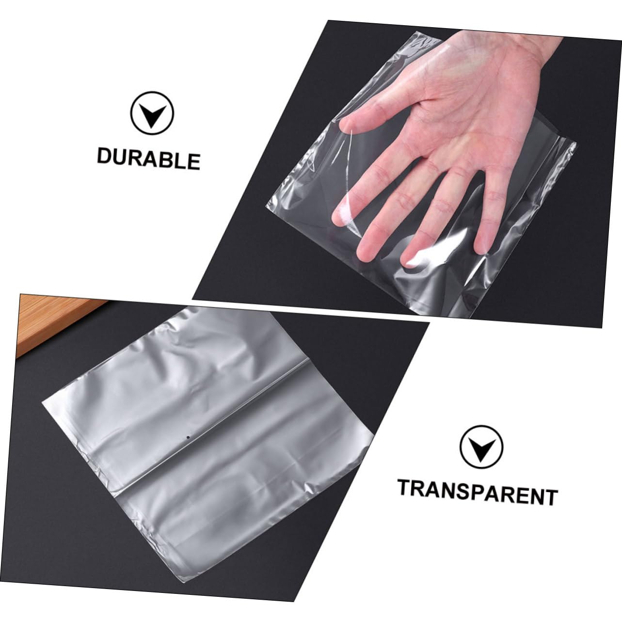 BUTIFULSIC 200pcs White Heat Shrink Plastic Sheets 16x24cm Food Grade Waterproof Wrap Bags