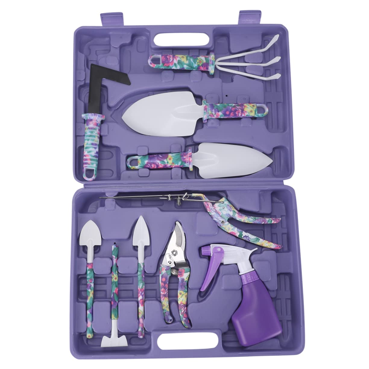 SUPVOX 10 Pièces Kit Outils Jardinage Truelle Râteau Sécateur Pelle Outillage Jardin Cadeau Jardinage Femmes Hommes