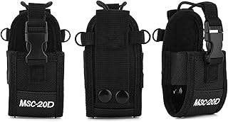 Universal Walkie Talkie Protective Bag with Adjustable Shoulder Strap, Portable Holder Case Pouch for Kenwood for Motorola for HYT Two-Way Radio