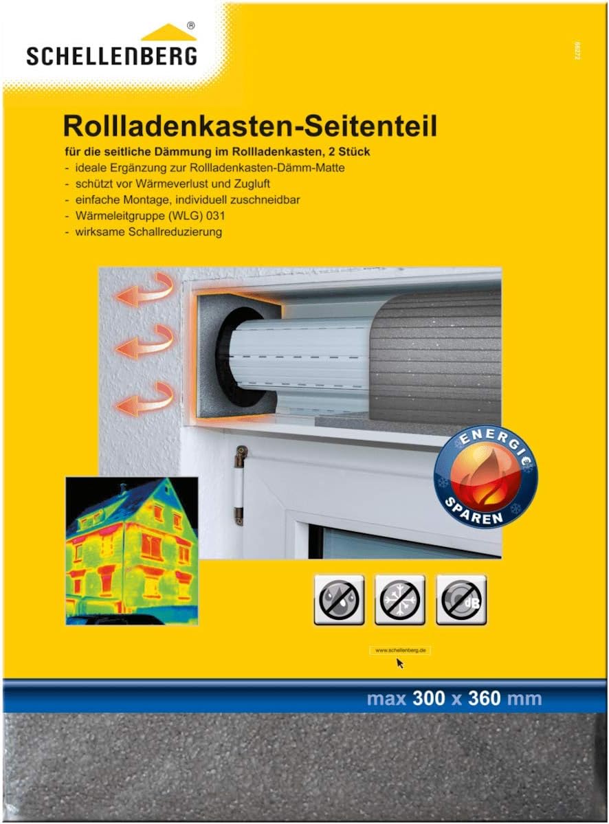Schellenberg 66272 Roller Shutter Box Insulation Side Panel 30 x 36 cm / 15 MM