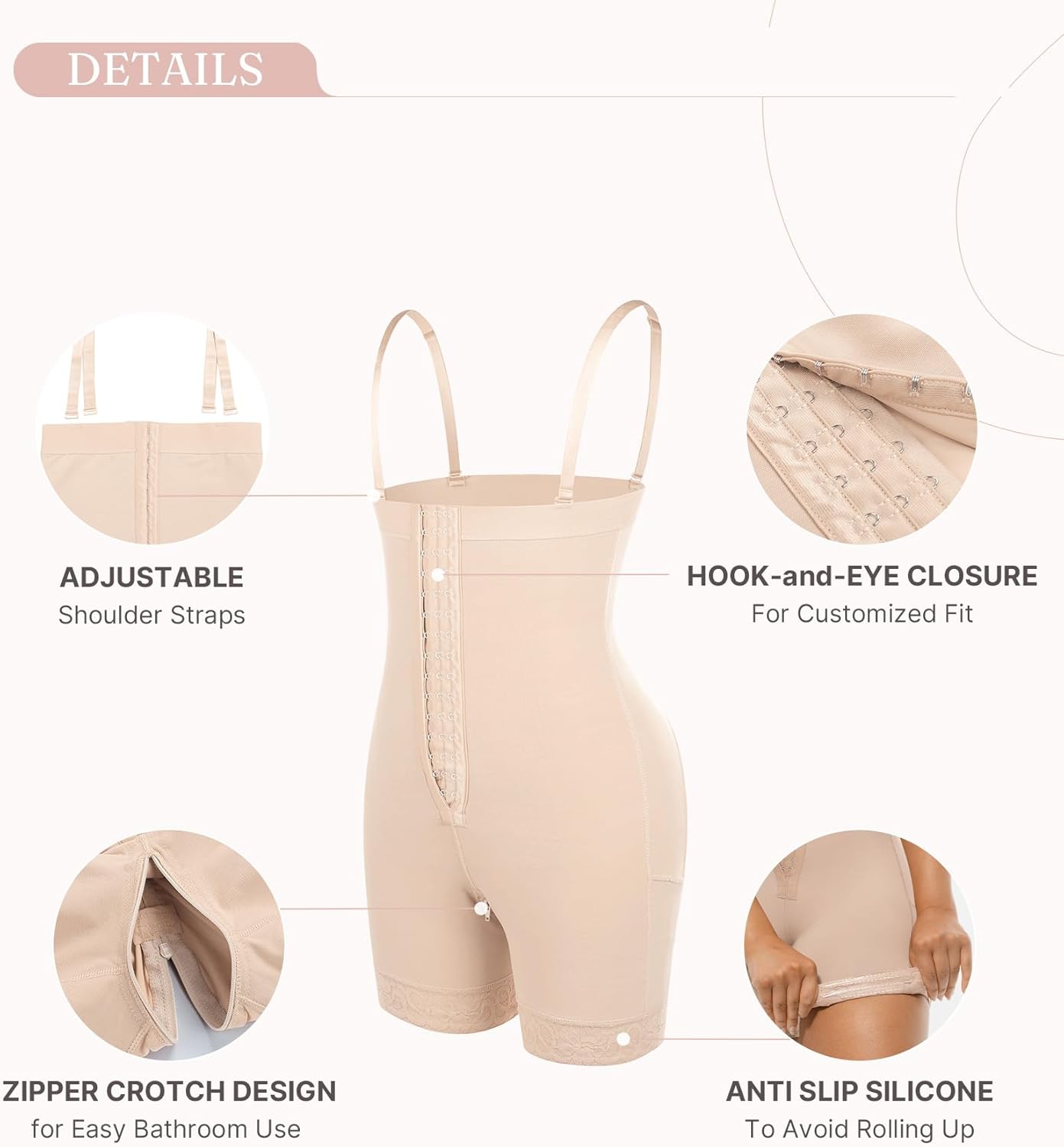 FeelinGirl Fajas Colombianas Shapewear for Women Post Surgery Compression Garment Tummy Control Shaper with Zipper Crotch - Image 4