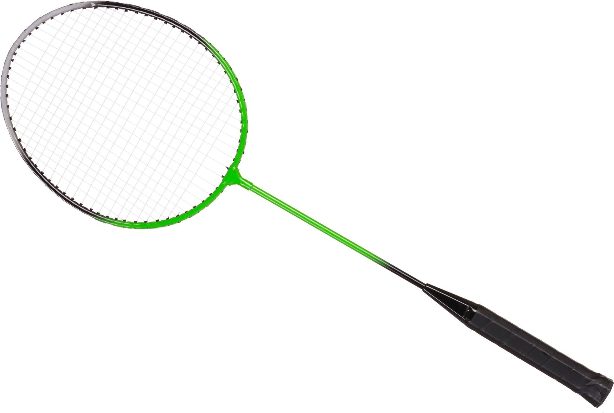 Set de Badminton - 2 Raquettes, 2 Volant Badminton, 1 Filet avec poteaux, 1 Mallette - Jeu pour Enfants et Adultes - pour extérieur, Jardin, Plage