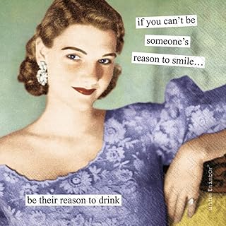 Boston International Anne Taintor Vintage Style IHR 3-Ply Retro Paper Napkins, 20-Count Cocktail Size, Reason to Smile