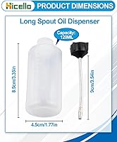 Vista 2 de Máquina de coser de plástico Engrasador/dispensador de aceite 4.1 fl oz con pico largo de la boca