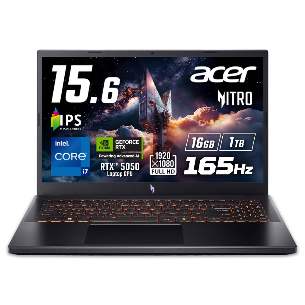 Amazon.co.jp: Acer Nitro V 15 Core i7 13620H RTX 5050 16GBメモリー