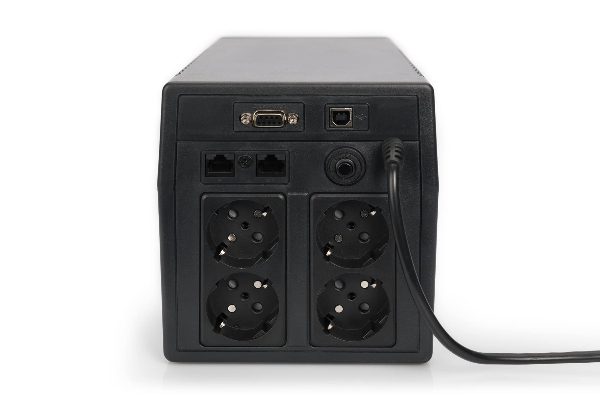 DIGITUS Alimentation sans interruption - Système d'onduleur Line-Interactive - 1000VA 600W - AVR - 4 prises de terre - Avec logiciel UPS - Connexions USB, RS232, RJ45