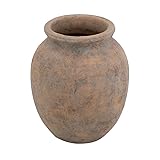 Rustic Terracotta Vase with Weathered Finish...